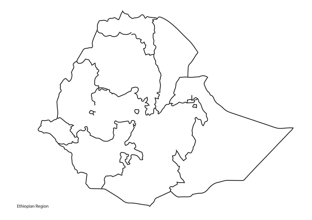 வெற்று வரைபடத்தை எத்தியோப்பியா