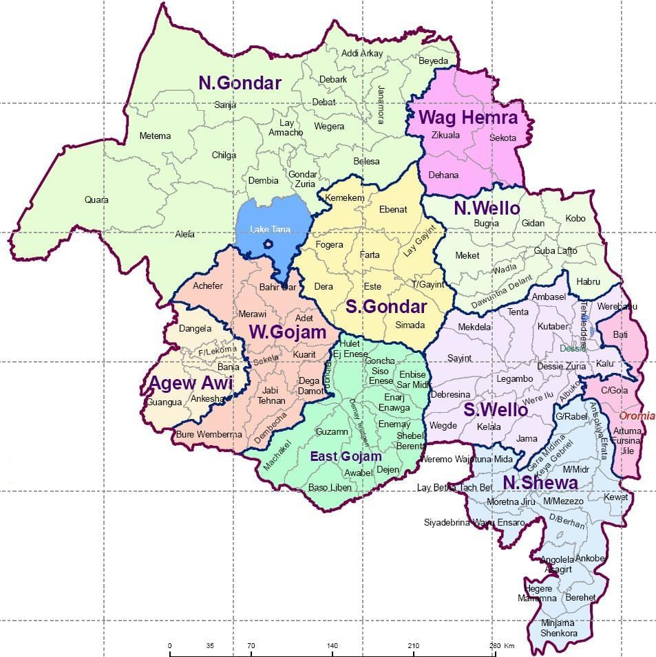 எத்தியோப்பியா gondar வரைபடம்