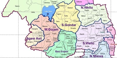 எத்தியோப்பியா gondar வரைபடம்